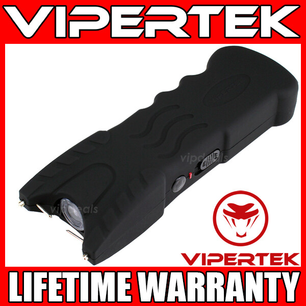 VIPERTEK Stun Gun VTS-979 – BLACK 500 BV Heavy Duty Rechargeable LED Flashlight