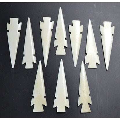 Arrowhead Bones, Set of 10, 3 Inches