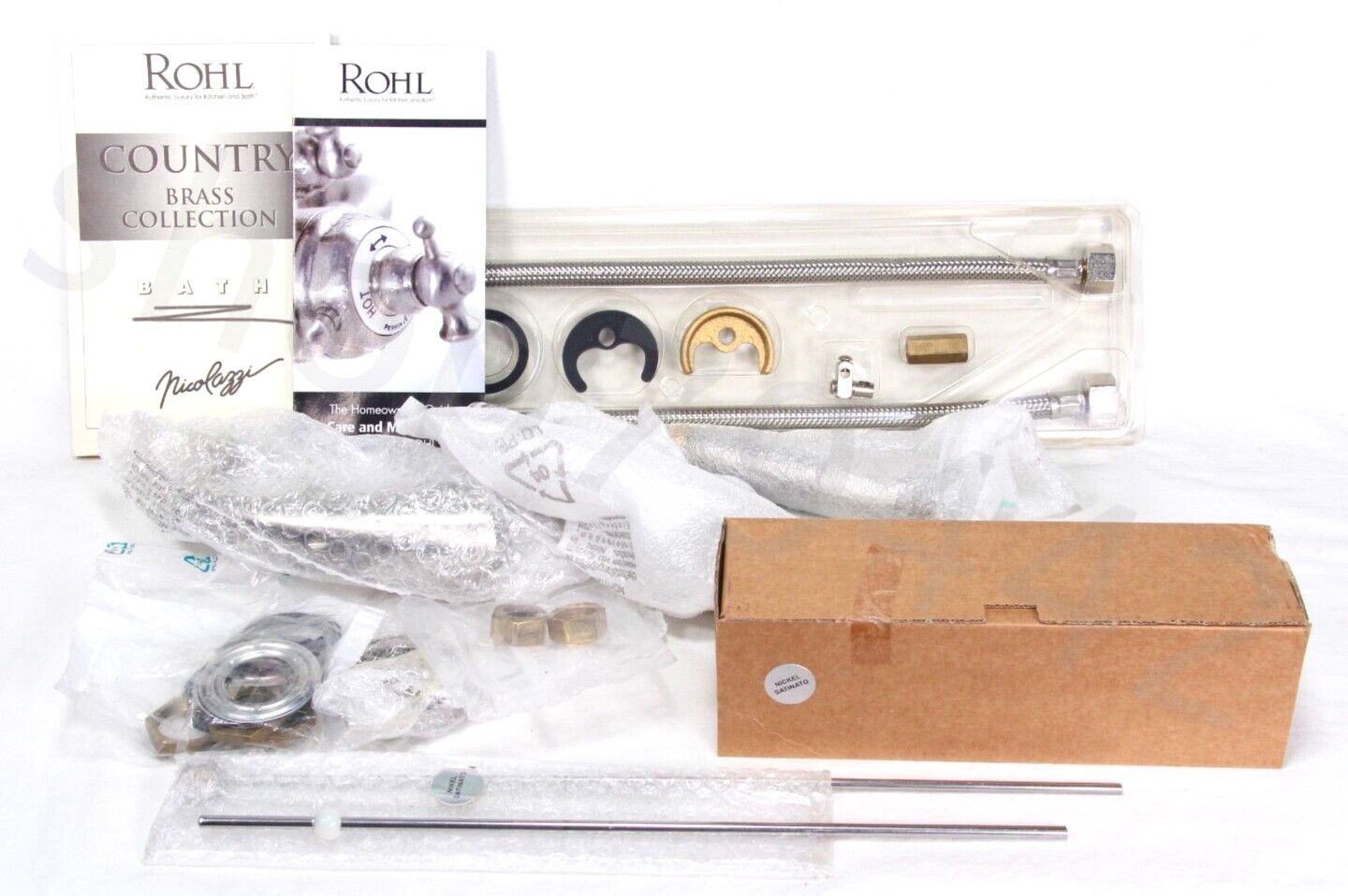 ROHL Country Collection Faucet & Parts Satin Nickel NEW Incomplete As Is Shown