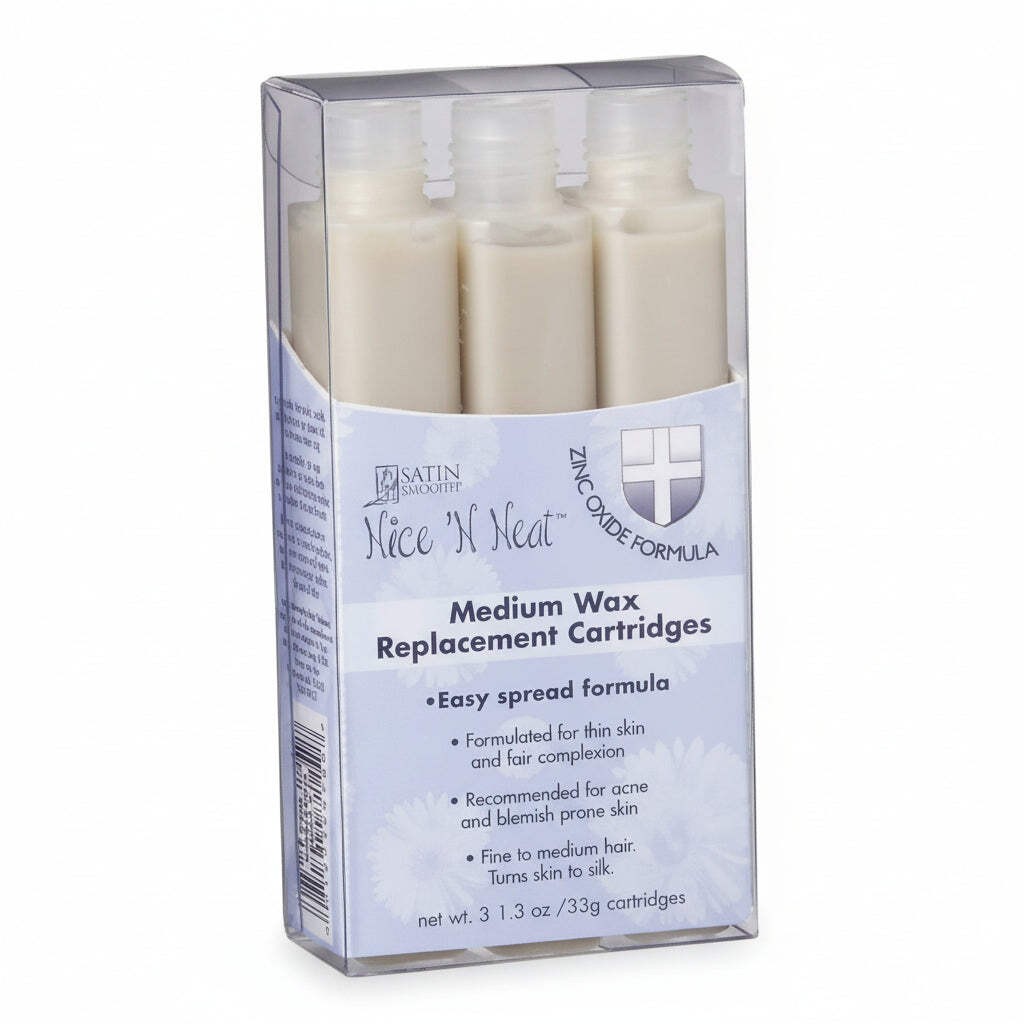 Satin Smooth Zinc Oxide Wax Medium Replacement Cartridges 3pk