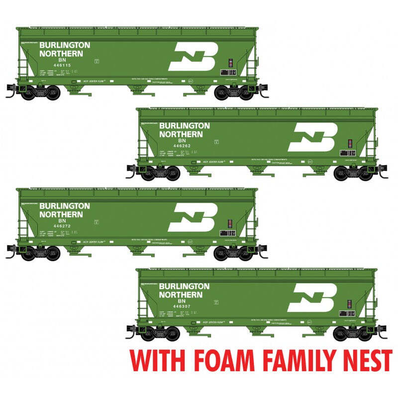 Micro Trains – Burlington Northern 4-pack RP#226 FOAM – Rel. 08/24