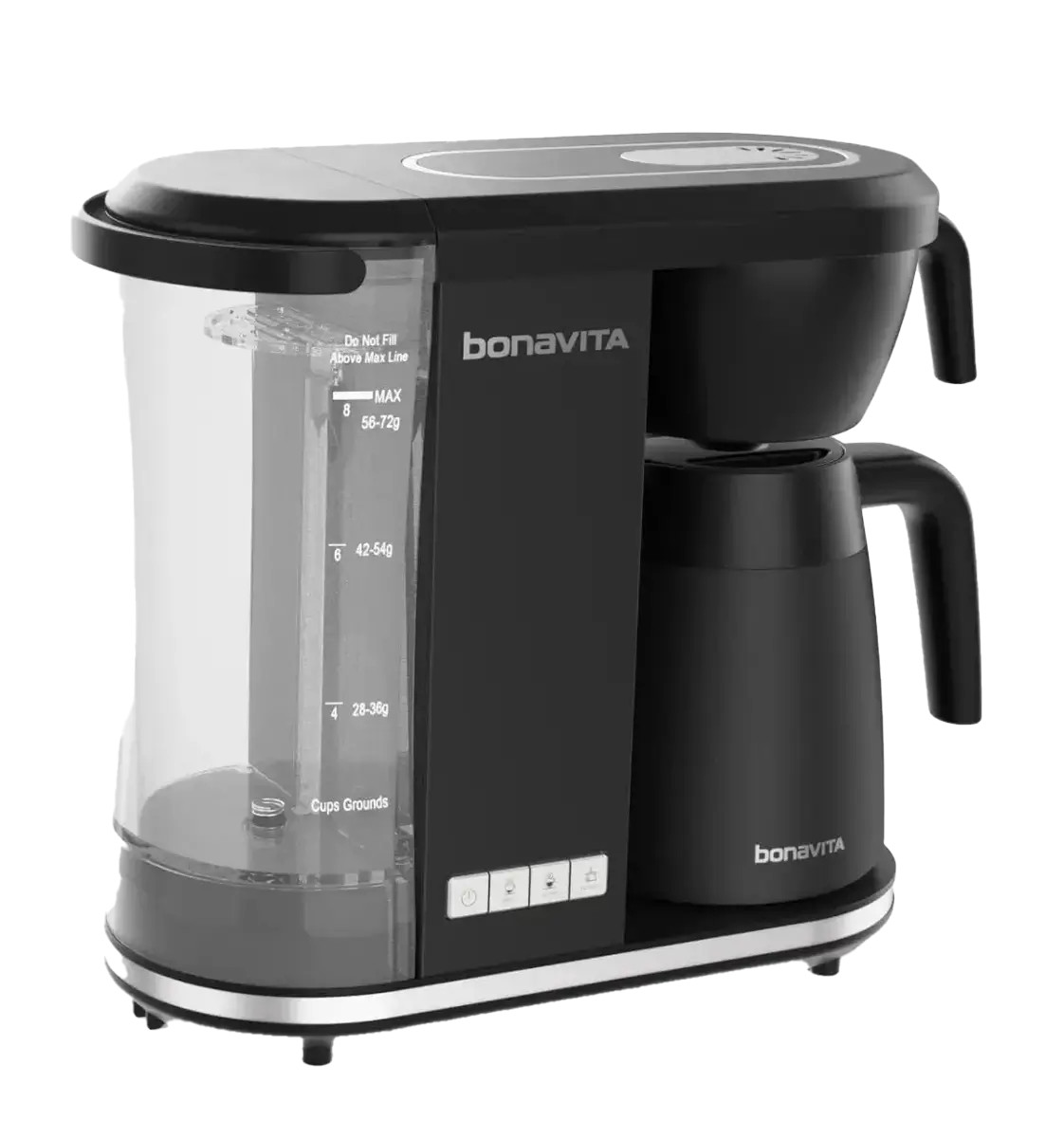 Bonavita Enthusiast 8-Cup Coffee Maker, Stainless Steel Carafe, Matte Black