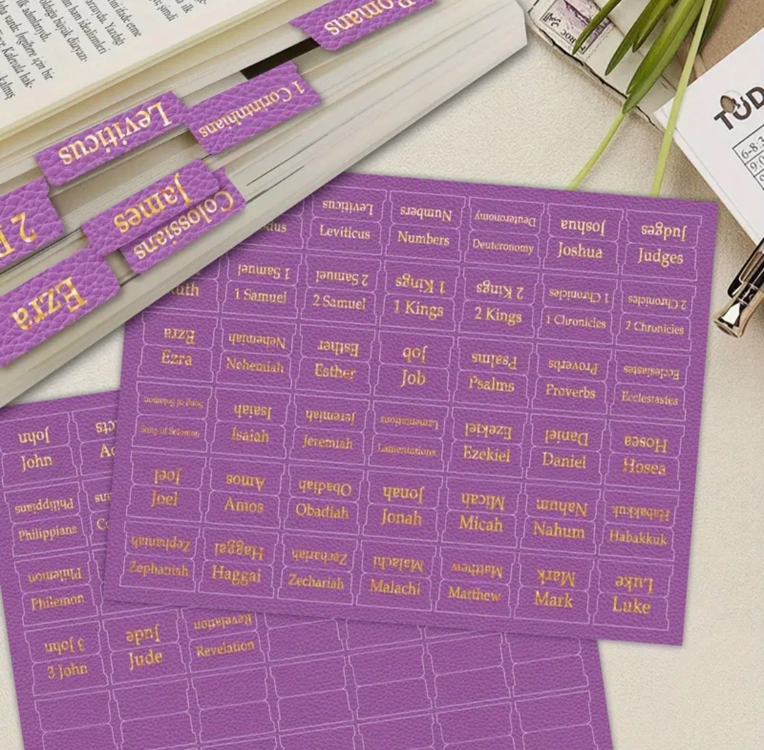 Leather Bible Tabs Old And New Testament Purple New 84 Laminated