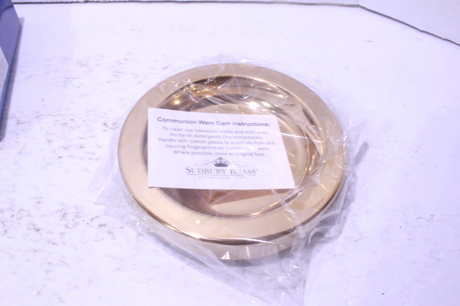 Sudbury Brass Stainless Steel Communion Tray centure Bread Pit-Brass New