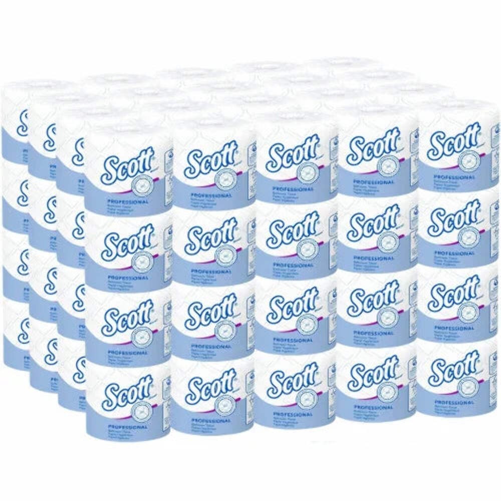 Scott Essential Standard Roll Bathroom Tissue for Business, Septic Safe, 2-Ply,