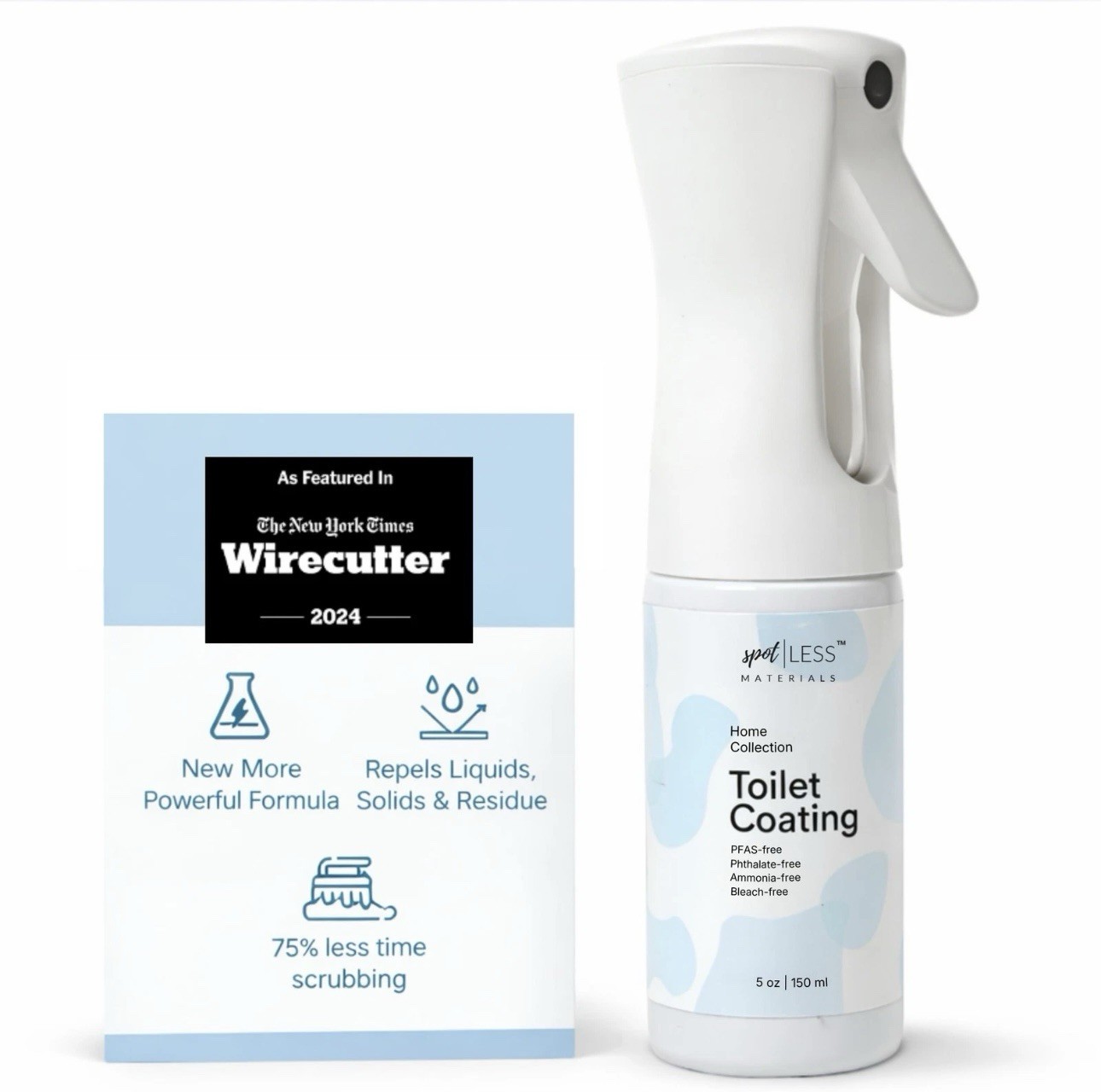 Spot / Less Materials Toilet Ceramic Coating Spray Hydrophobic Shield Polish 5oz