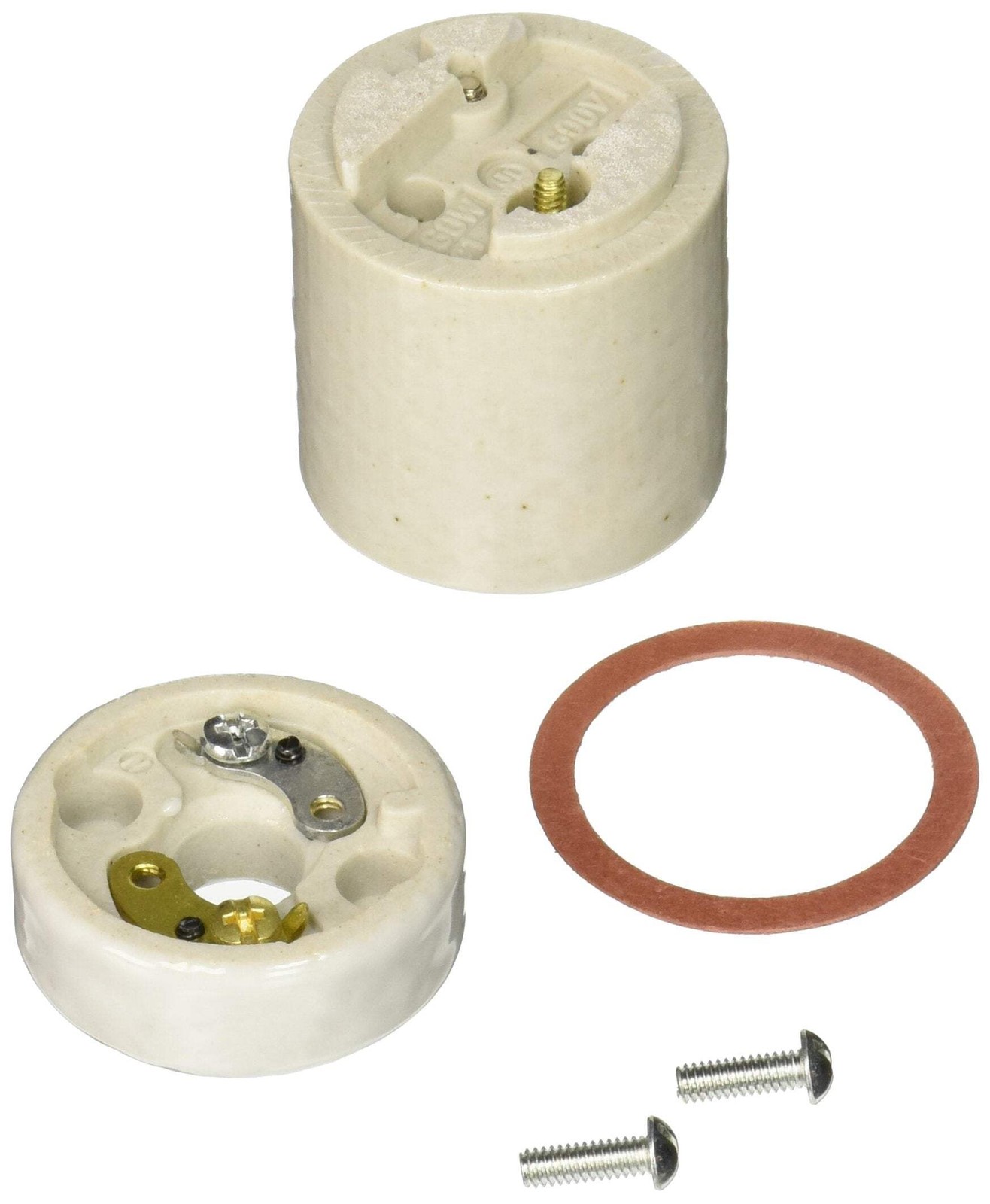 Leviton 30 Incandescent Lampholder, Medium Base, Two Piece Porcelain; 660W-600V;