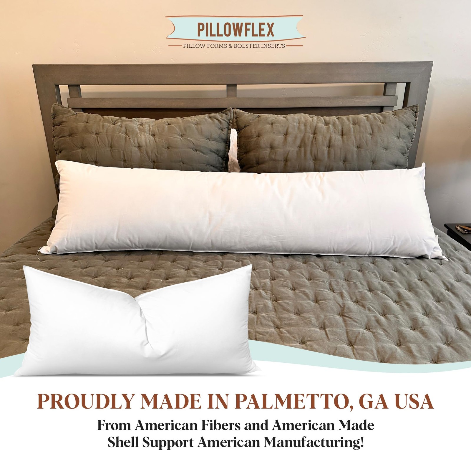 Pillowflex Synthetic Down Pillow Insert – 16×26 16 Inch by 26 Inch, White