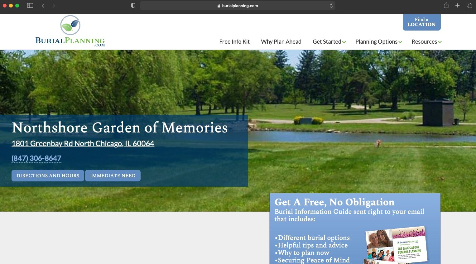2 Grave Spaces at Northshore Garden of Memories Cemetery in North Chicago, IL