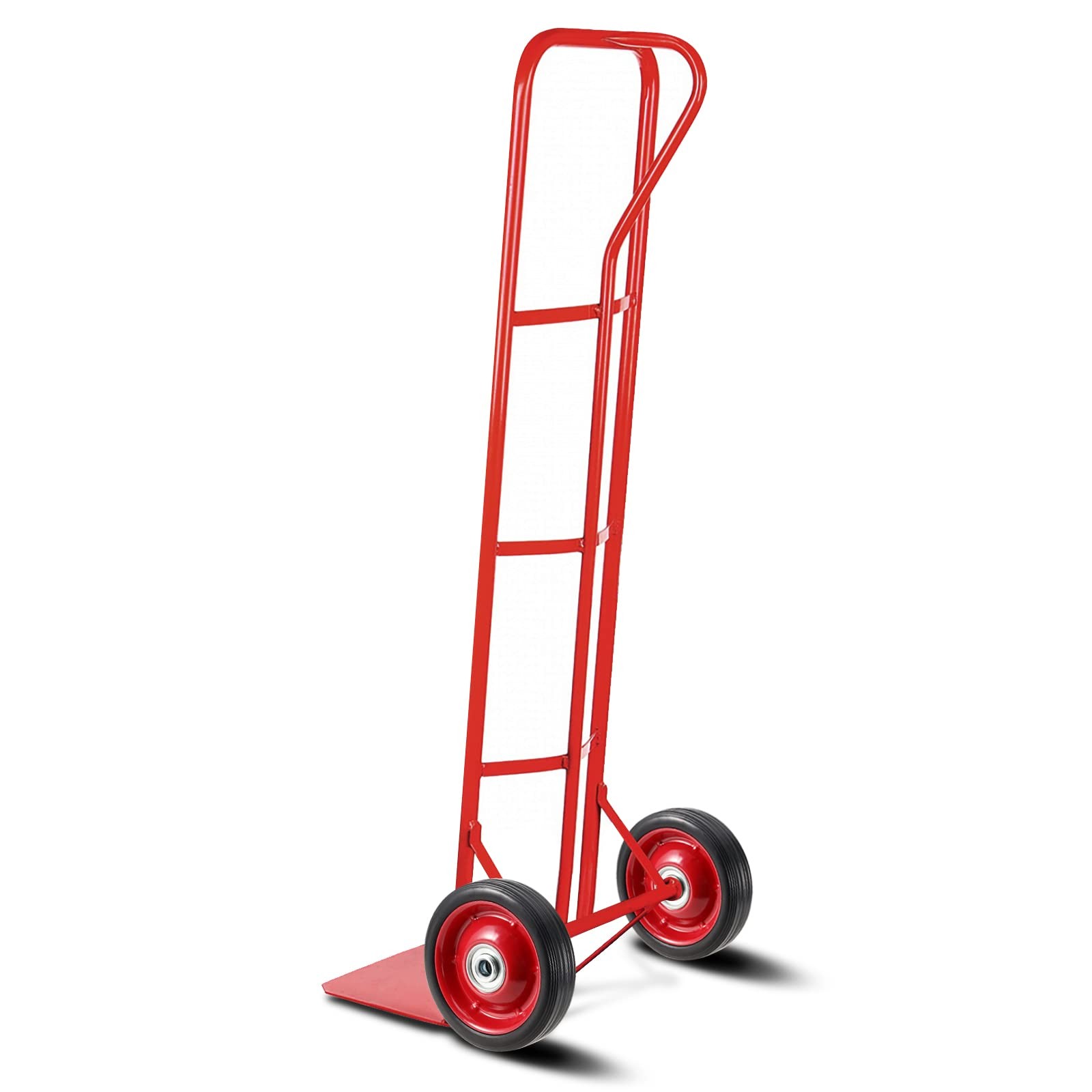 SEUNMUK Solid Rubber Wheel Tire, Hand Truck Replacement 5 inches, black, red