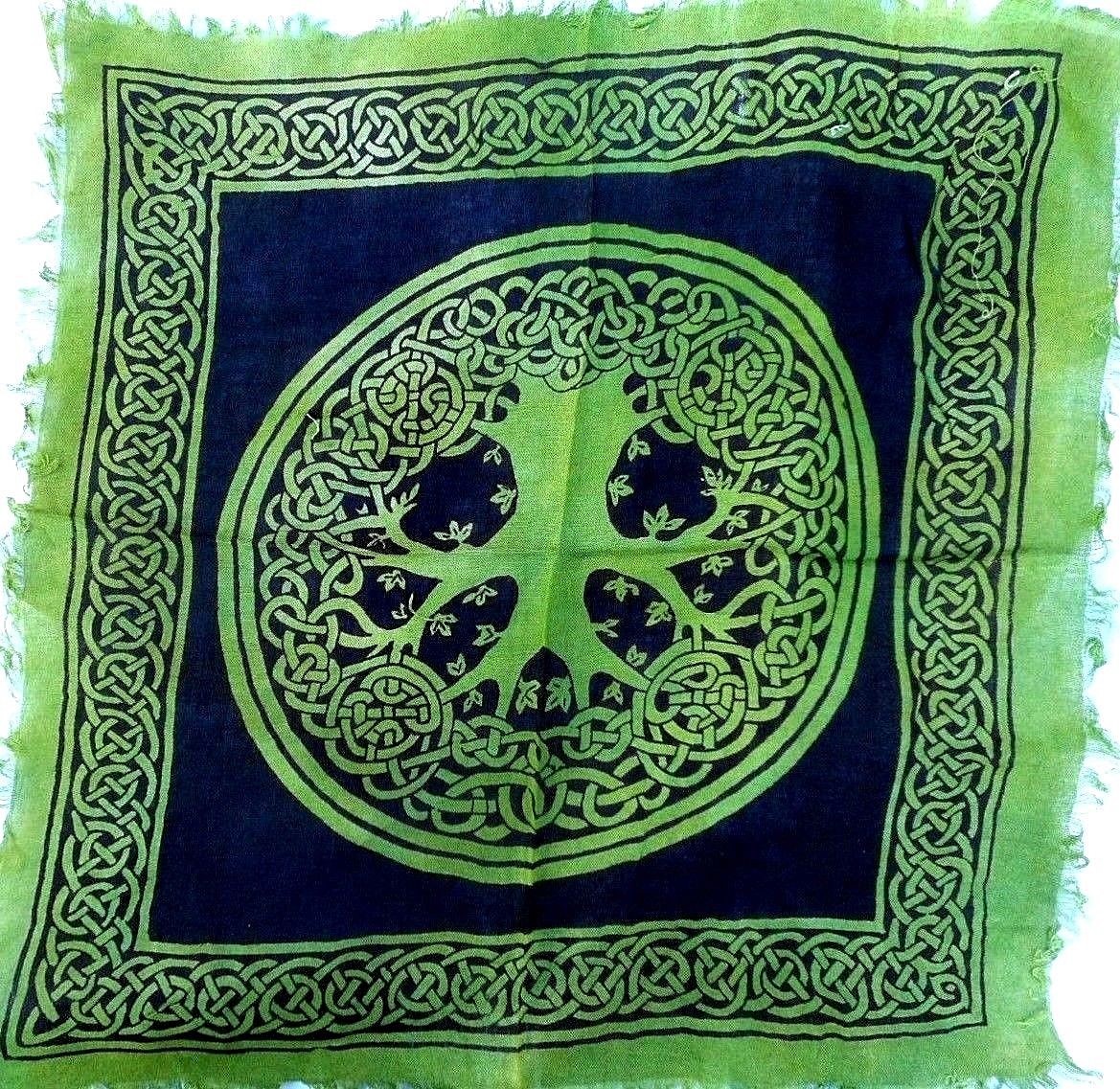 Tree Of Life Wall Hanging Table Altar Cloth 18″ x 18″ New