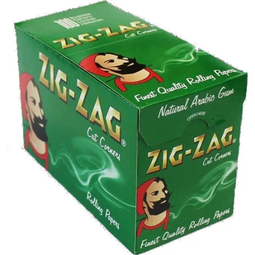 100 Pack – ZIG-ZAG Rolling Papers Regular size Cut Corners Slow Burn – FREE GIFT