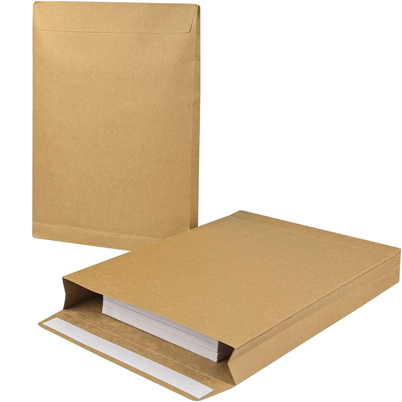 Neehows 25 Pack Expandable Large Kraft Envelopes, 9.3″ x 13″ Big Mailing Envelop