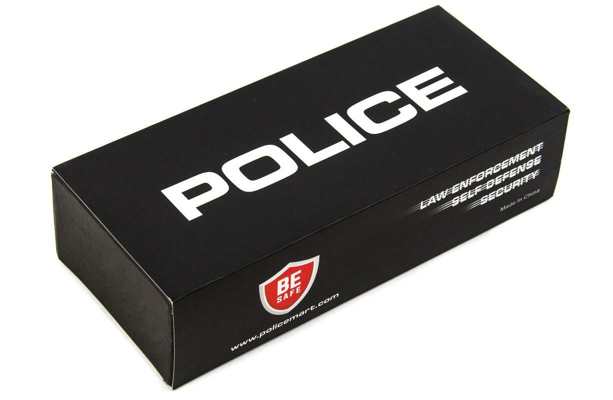 POLICE Stun Gun Self Defense 628 Rechargeable LED Flashlight & Siren Alarm Black