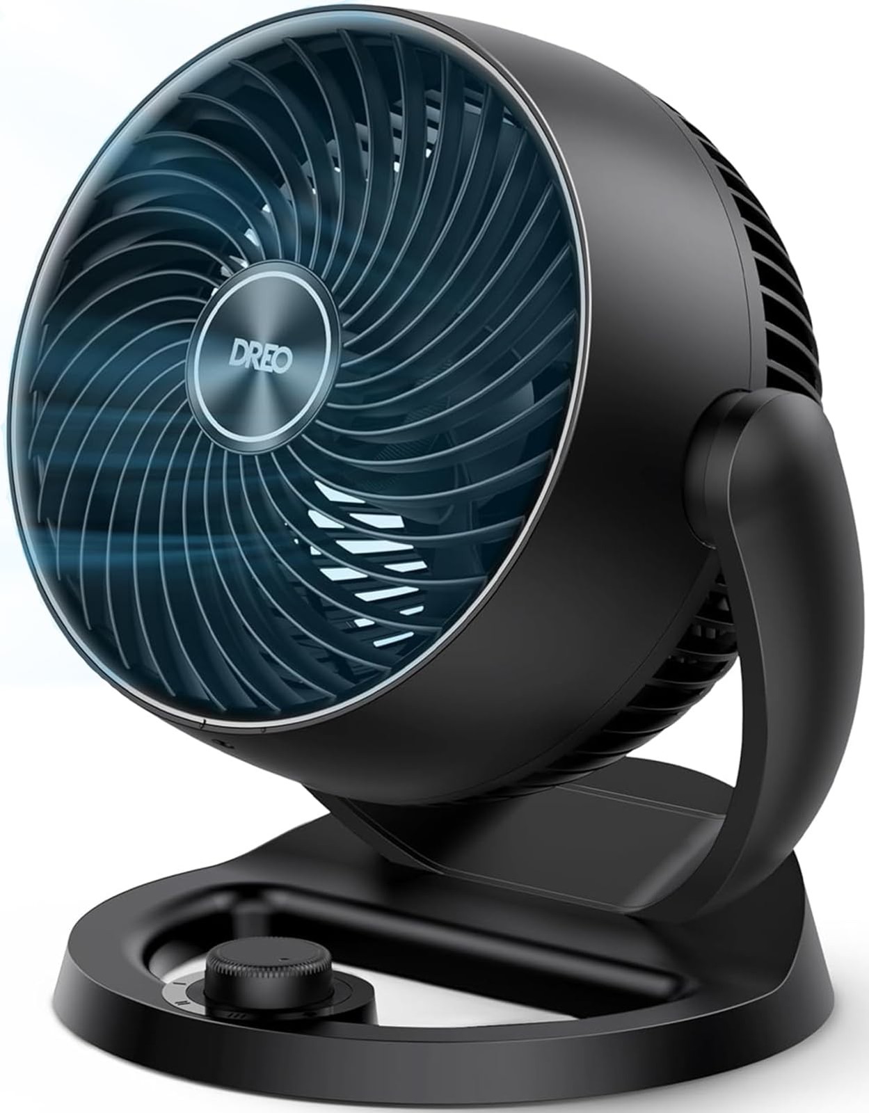 DREO Fan for Bedroom, 12 Inches, 70ft Powerful Airflow, Small Oversize, Black