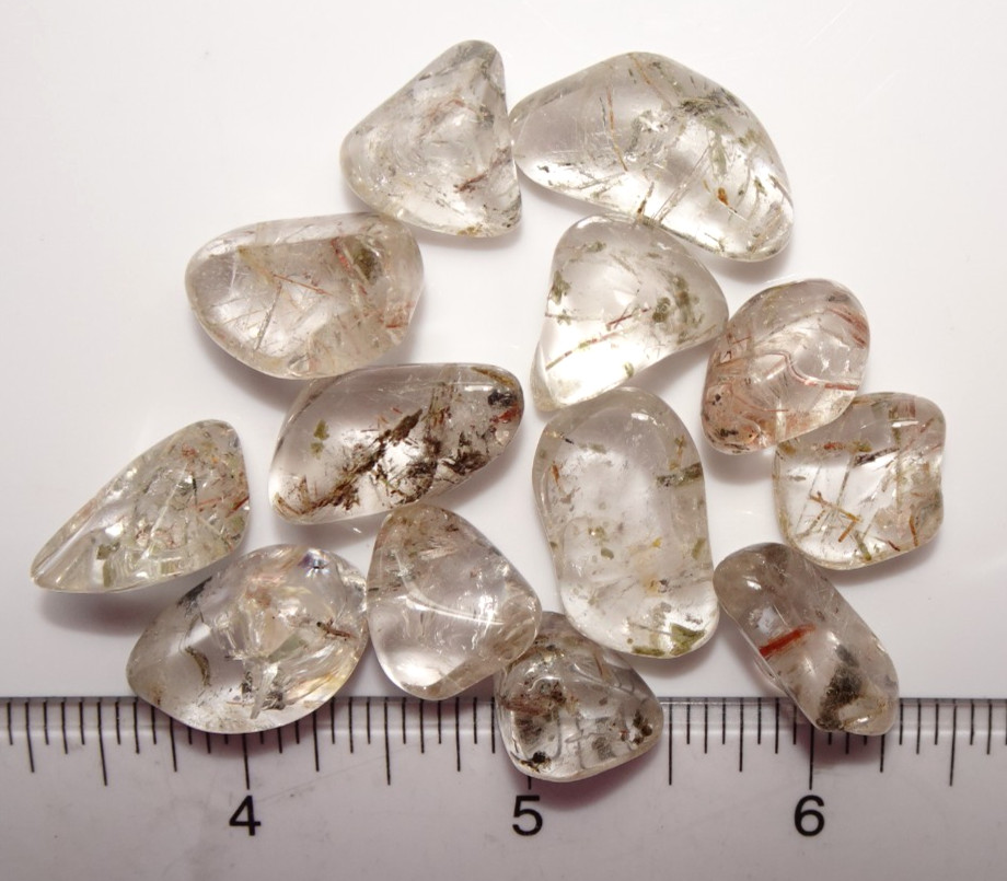 Quartz with Muscovite – 12 Small Tumbled Stones rt469c