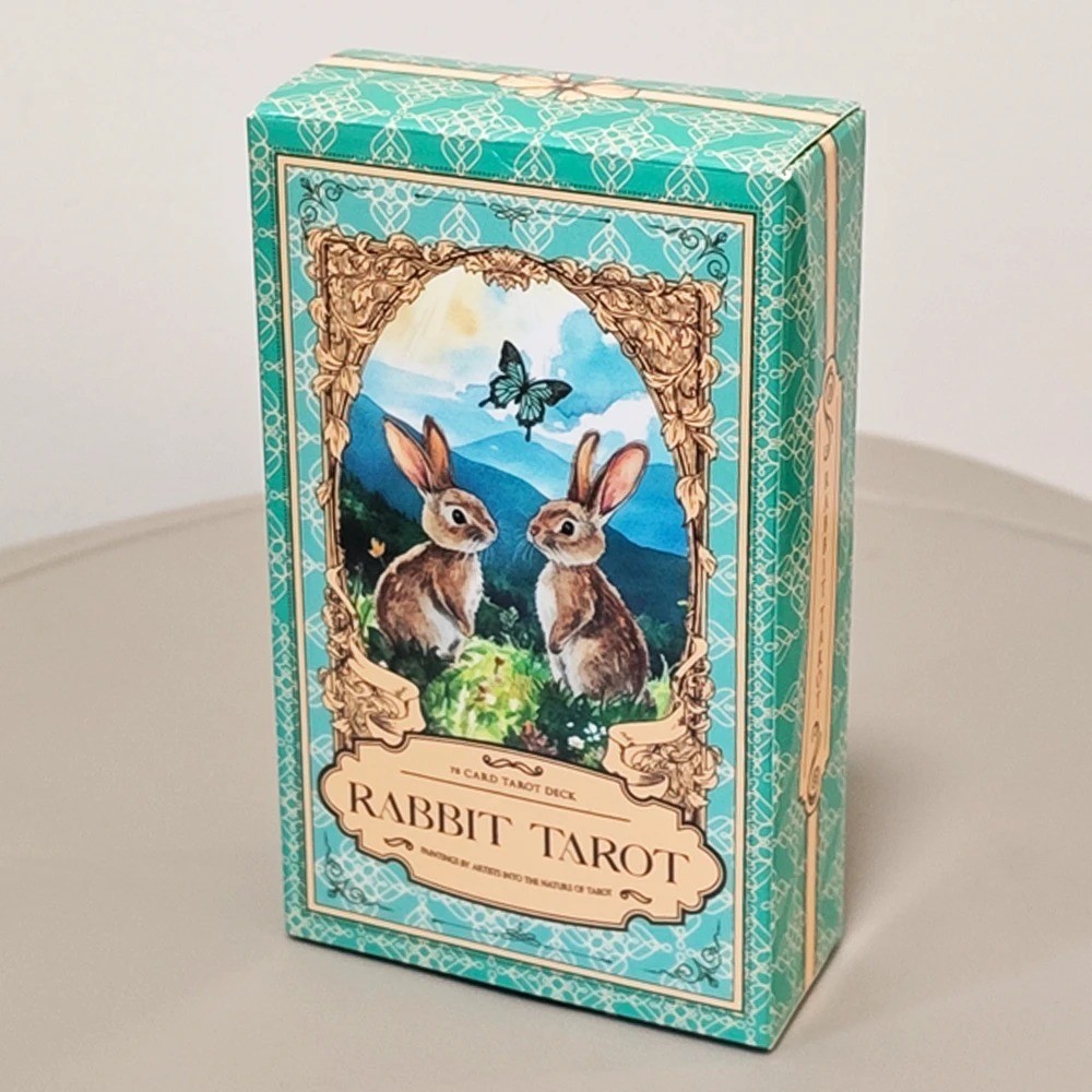 Rabbit Tarot Deck 78 Watercolor Cards – 10.3x6cm (4.06×2.36in) Cute Divination
