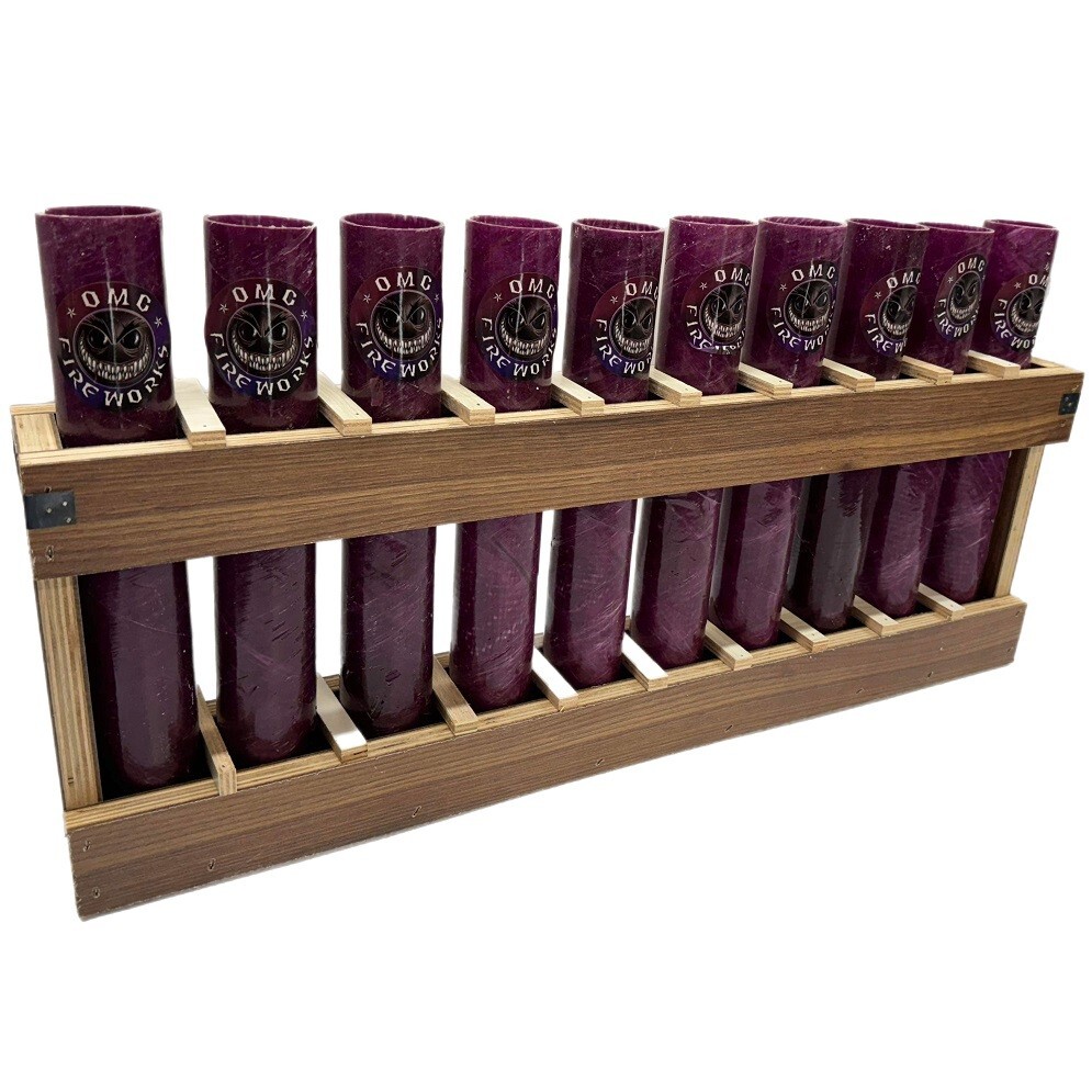 10 Shot Vertical Rack With 1.75″ Fiberglass Mortar Tubes