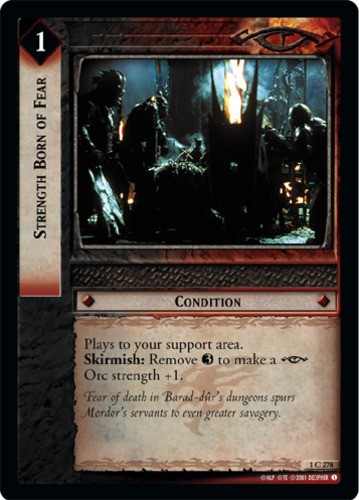 Strength Born of Fear – Foil Lightly Played LOTR: Fellowship of the Ring (Foil)