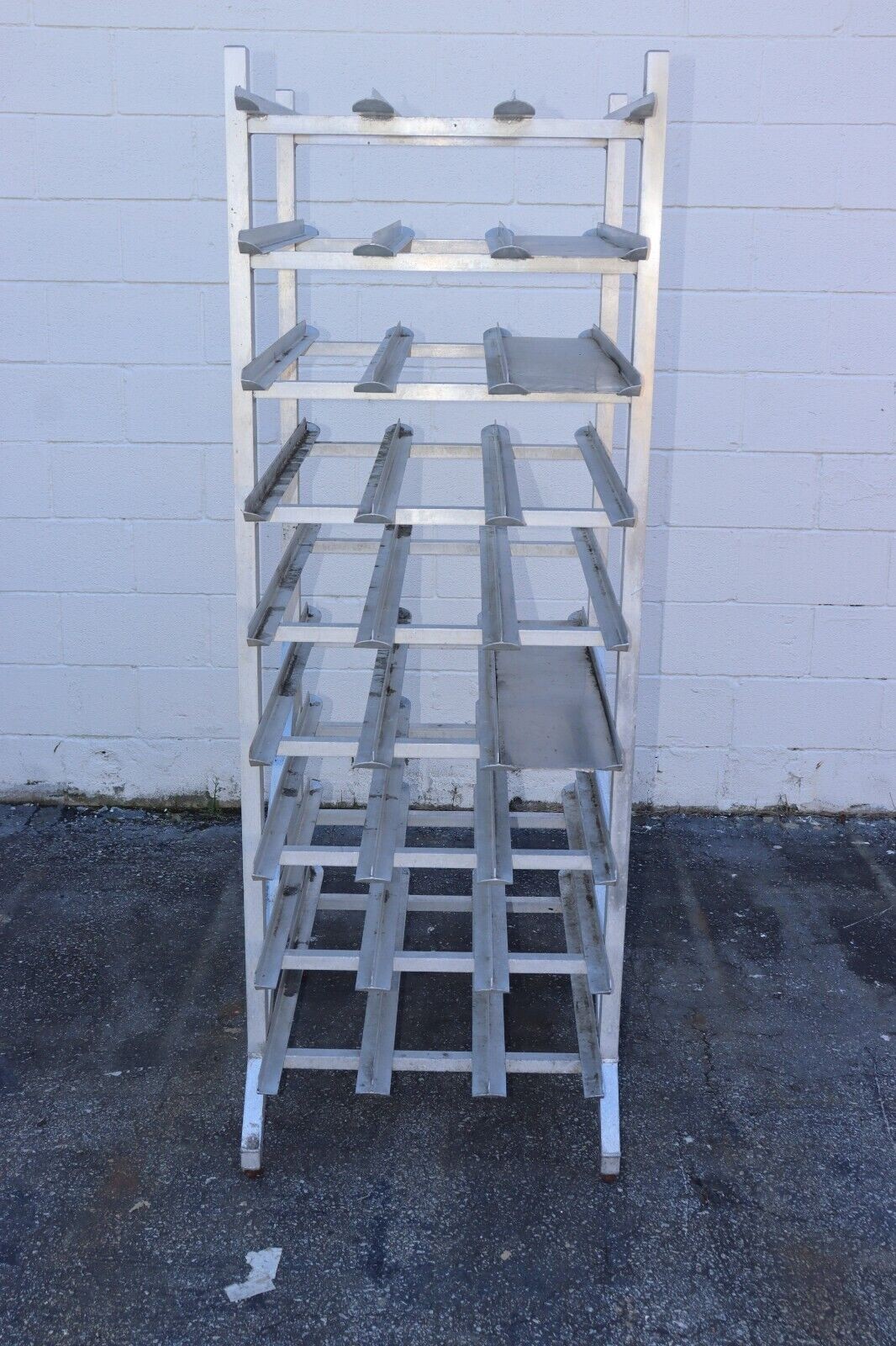 Restaurant Can Rack #10 Can Storage Commercial Rack, Aluminum, Used