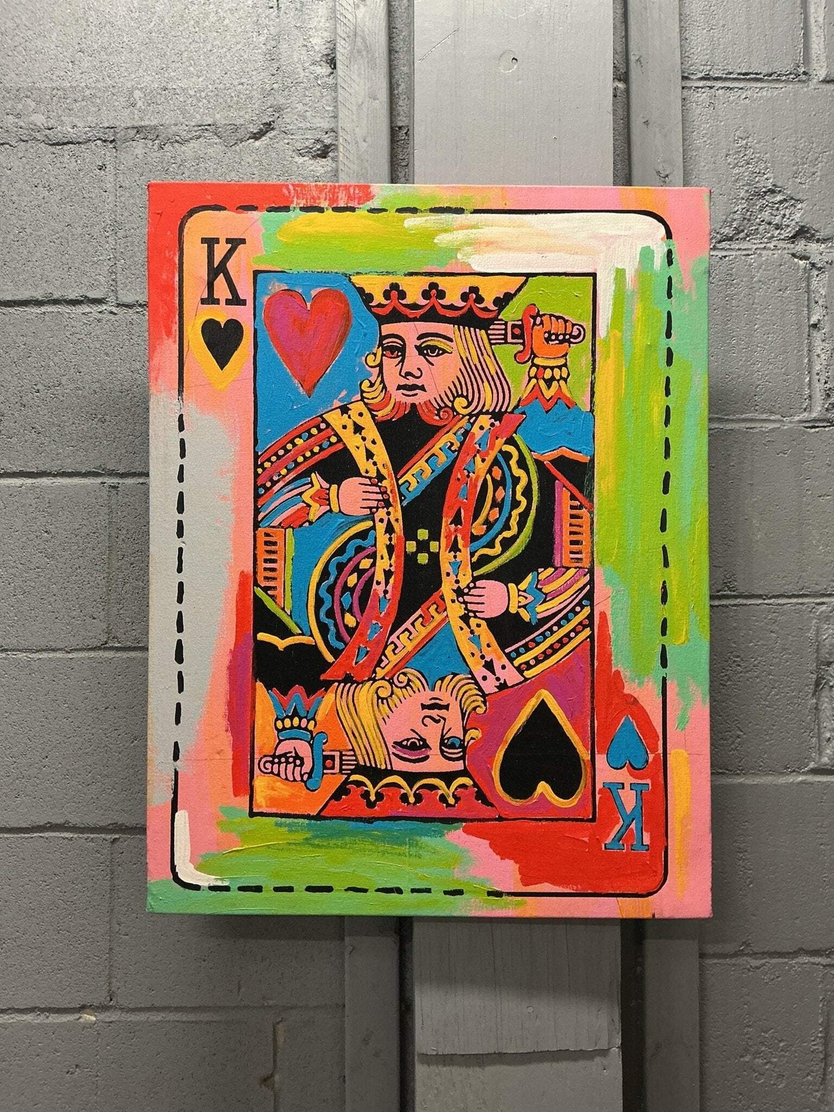 Borgata King of Hearts Stango Painting 1- 30 in x 23 1/4 in x 1 in