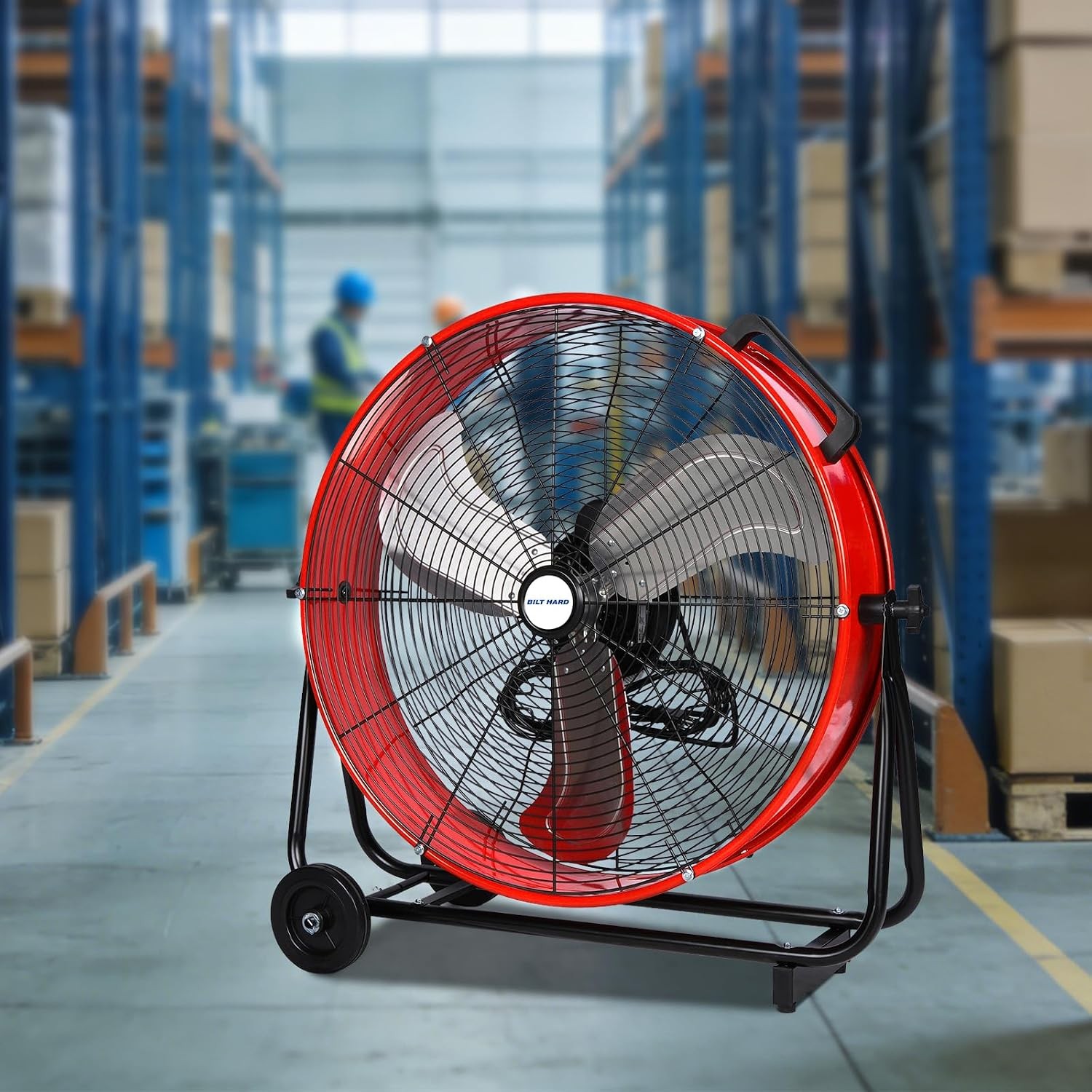 BILT HARD 24″ 8100 CFM High Velocity Industrial Drum Fan, 3-Speed Heavy Duty M