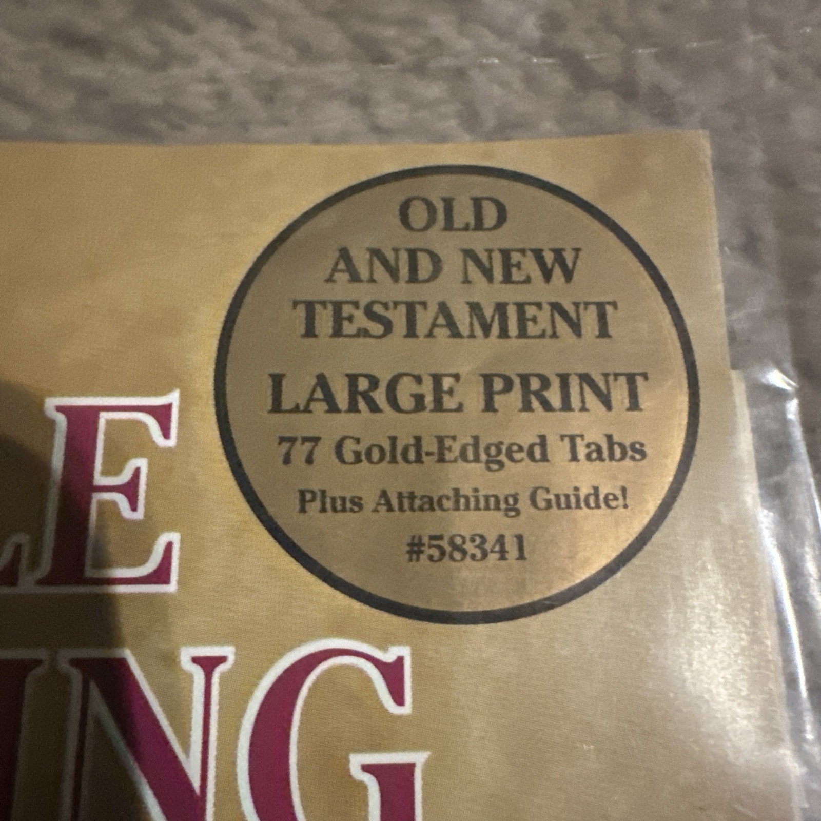 VINTAGE TABBIES 50th Anniversary SEALED Bible INDEXING TABS 77 GOLD Edged