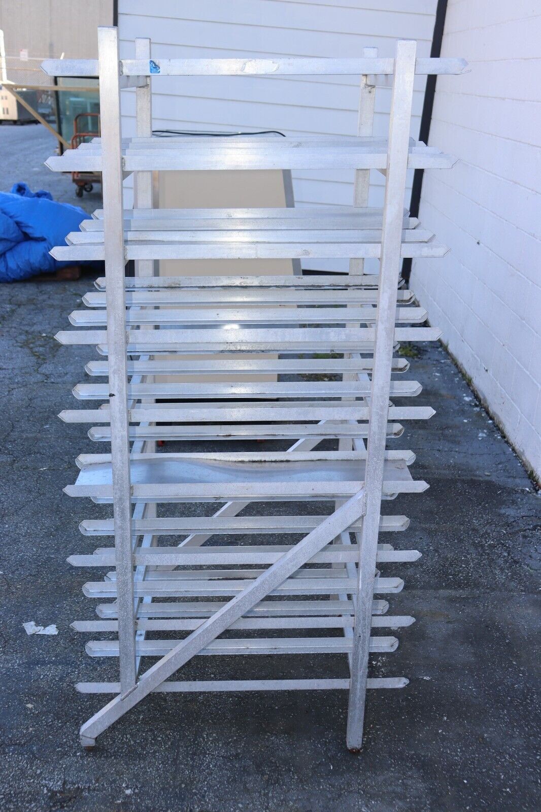 Restaurant Can Rack #10 Can Storage Commercial Rack, Aluminum, Used