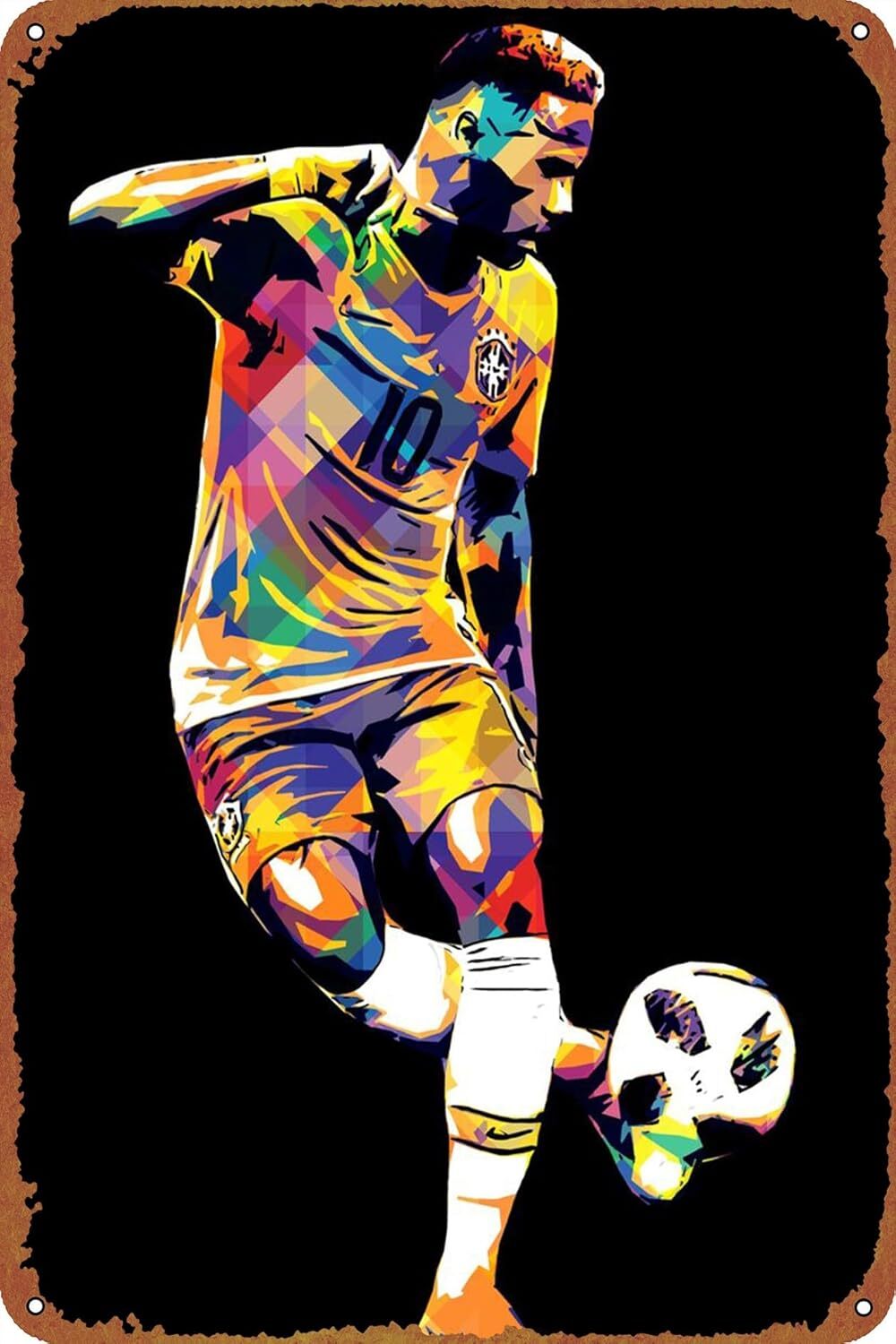 Neymar Metal Tin Sign 8 x 12 in Sport Vintage Poster Man Cave Decorative