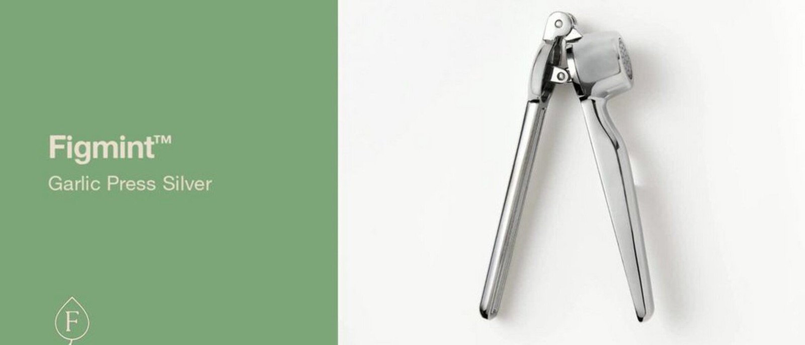 Garlic Press Silver – Figmint™: Zinc Mincer, Crusher, Dishwasher-Safe, 6.53″ Dep