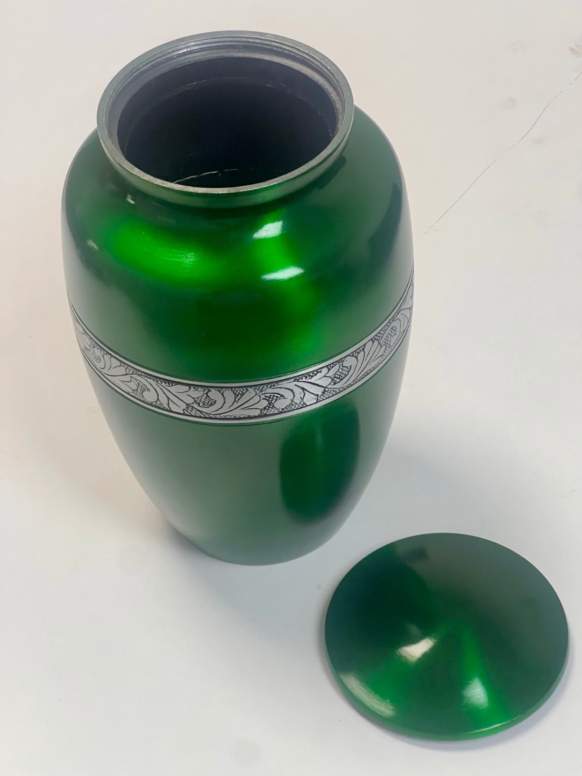 Harmony Cremation Urns for Human Ashes | Elegant Green 10 inches tall