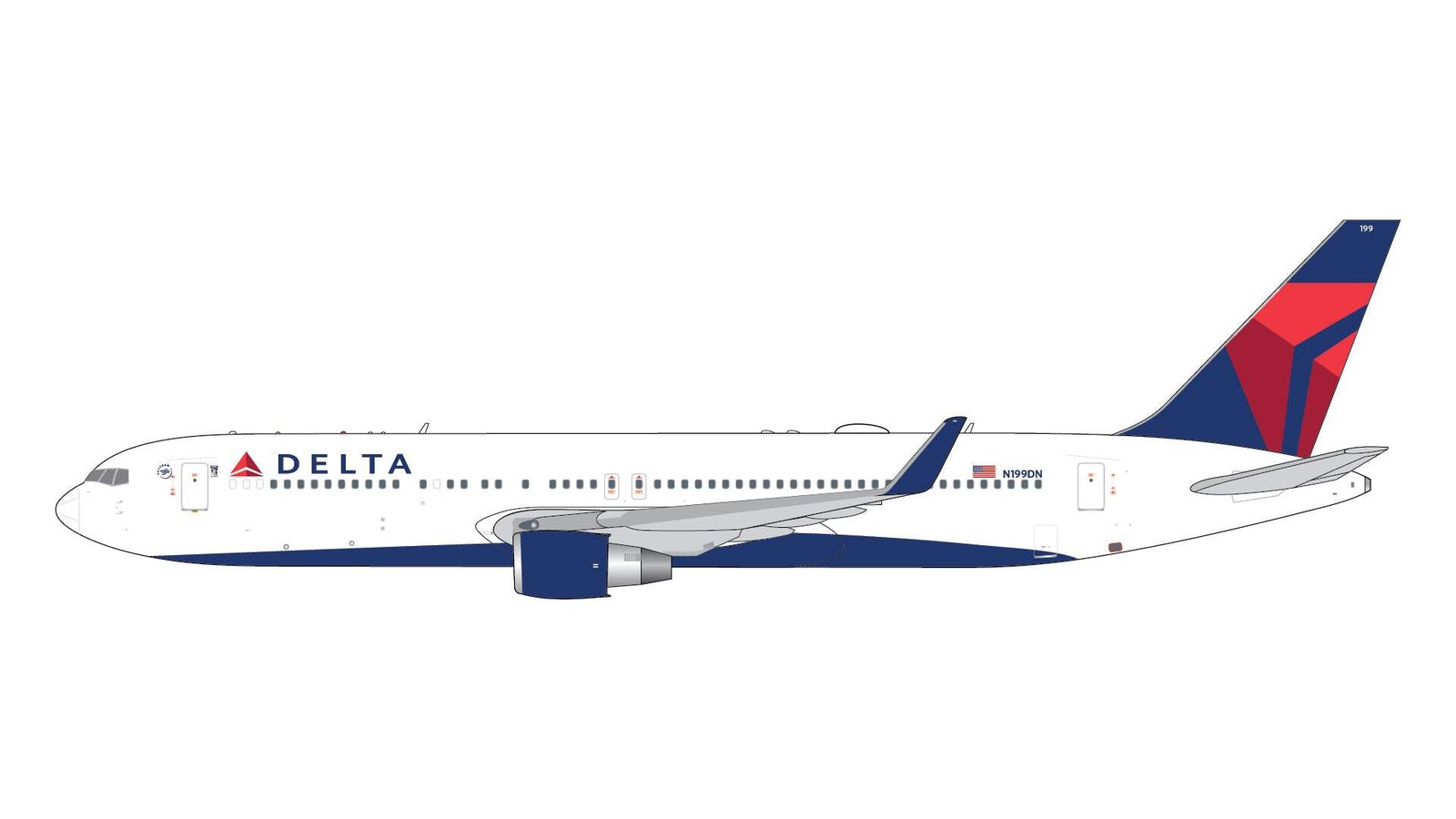 Delta 767-300ER N199DN Gemini Jets 1:400