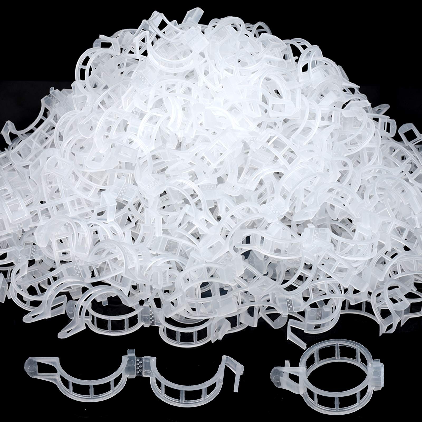 FANDAMEI 300 PCS Plant Support Clips, Plastic Garden Ties, Tomato Green