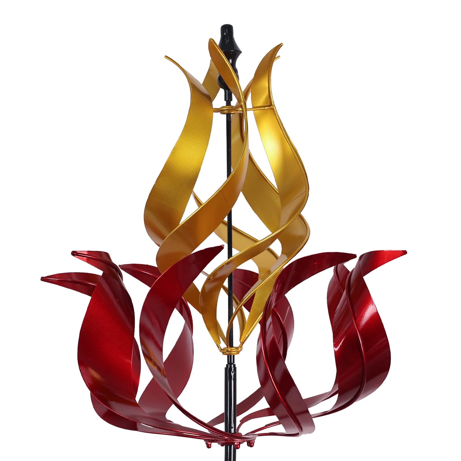 hogardeck Large Wind Spinners Outdoor, 93.3″ Metal Extra Large, Red,golden