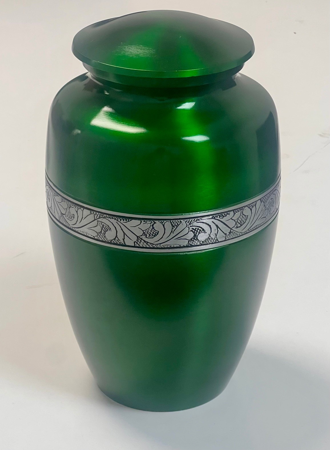 Harmony Cremation Urns for Human Ashes | Elegant Green 10 inches tall