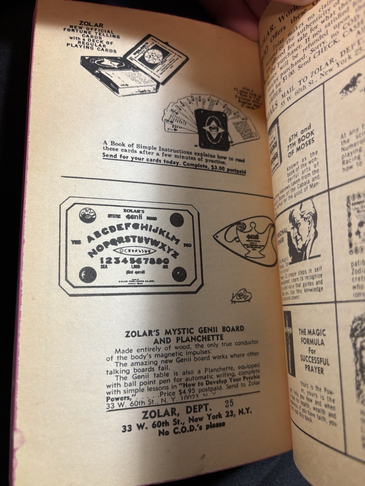 Vintage Zolar Fortune Telling Hypnosis & Mastering Your Memory Book Lot of 3