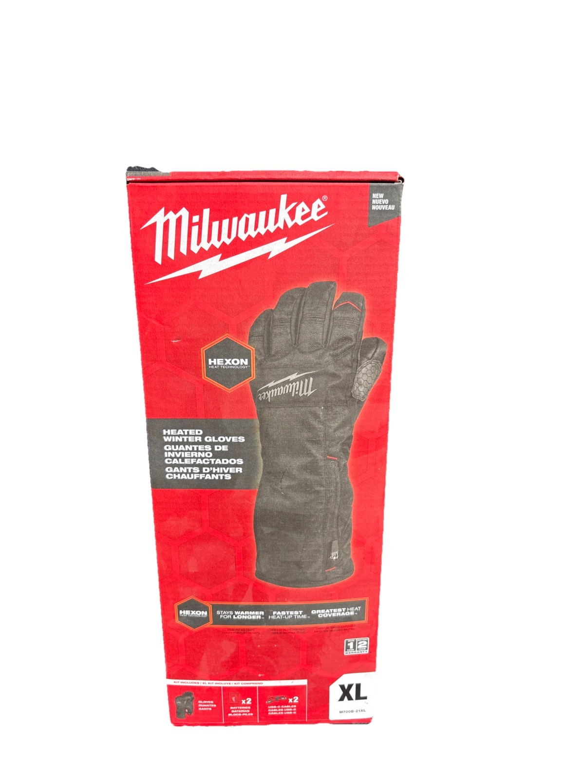 Milwaukee XL Heated Black Cold Weather Gloves