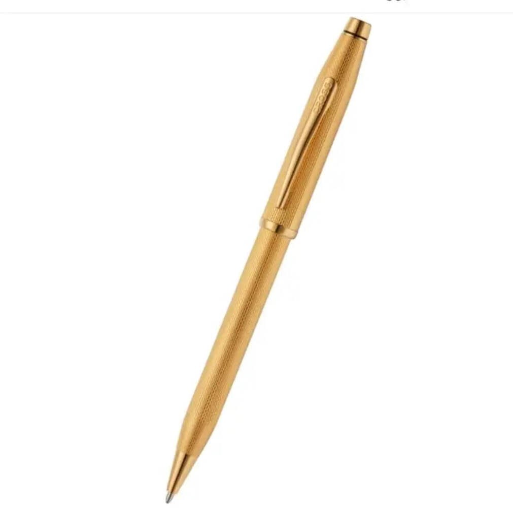 Cross Century® II Polished 23KT Gold-plated Diamond cut Pattern Ballpoint Pen