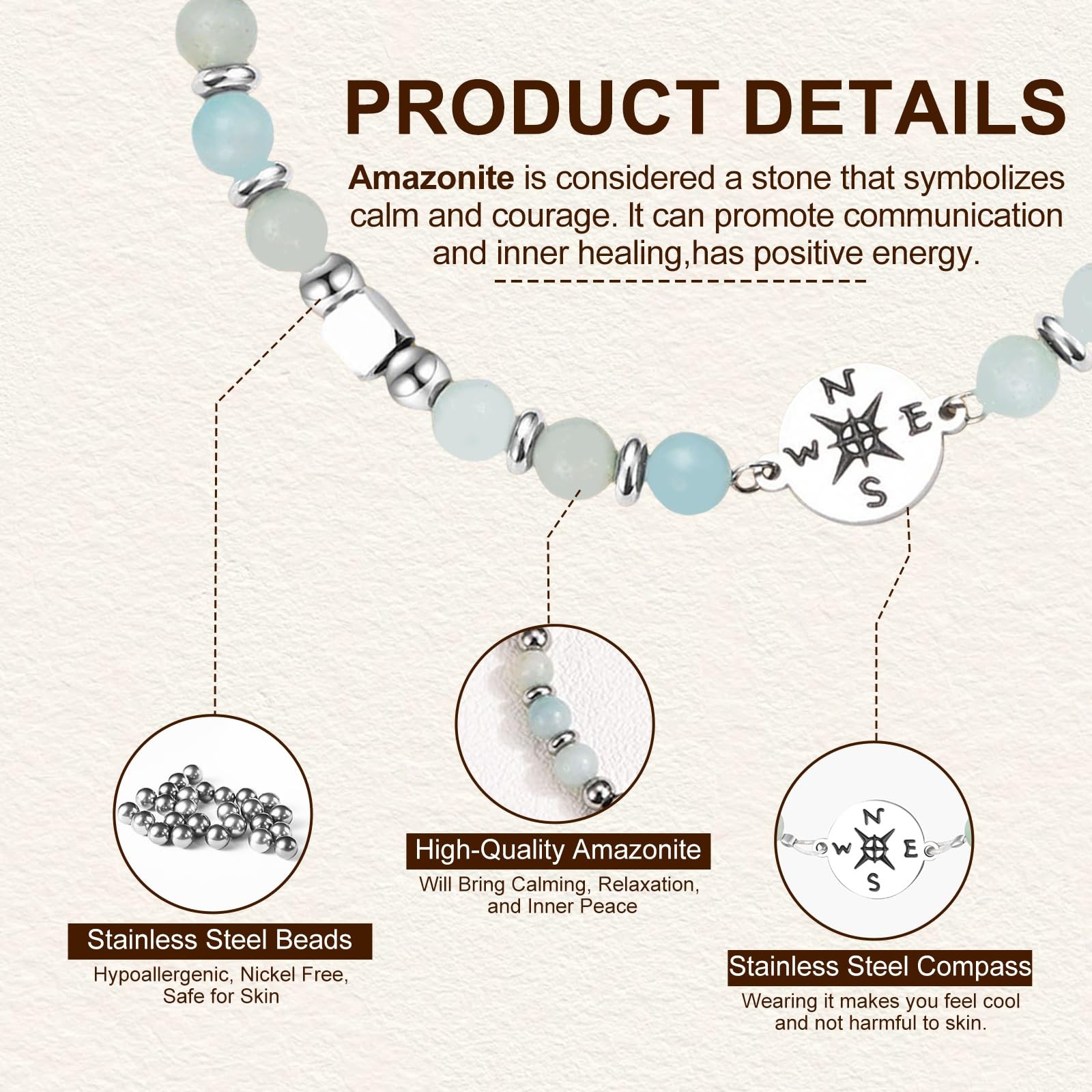 2026 Graduation Gift For Her Natural Stone Light Blue Jewelry One Size Senior