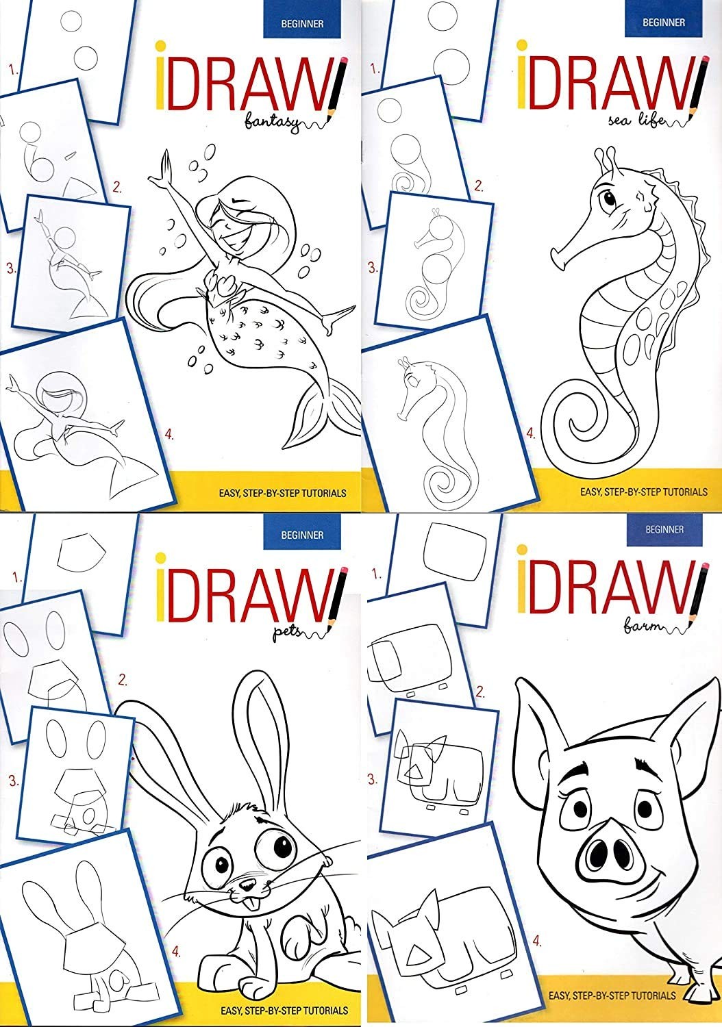 iDraw Beginner Level 4 Book Tutorial – Fantasy, Sea Life, Farm, and Pets