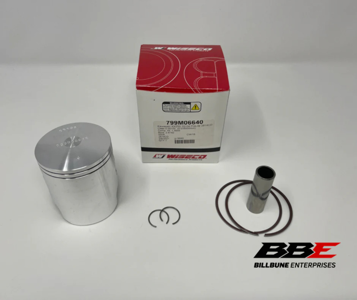 ’02-’04 Kawasaki Kx250 Wiseco Stock / Standard 66.40mm Bore Piston Kit, Kx 250