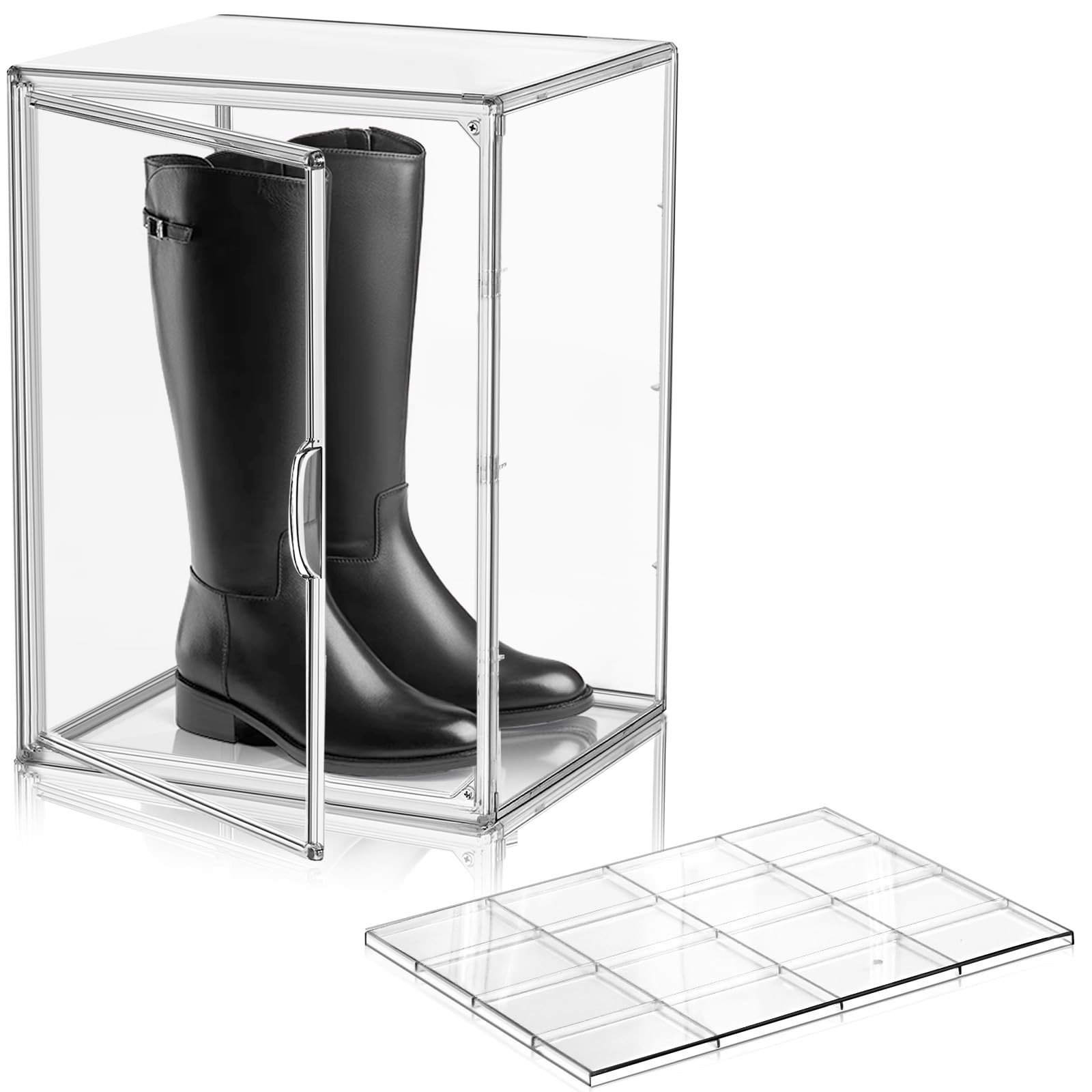 DAYOOH Tall Boot Storage Box Super Large Boot Storage Organizer for Closet Clear