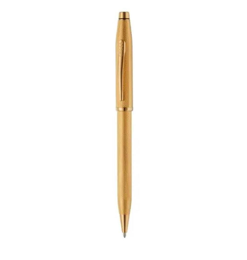 Cross Century® II Polished 23KT Gold-plated Diamond cut Pattern Ballpoint Pen