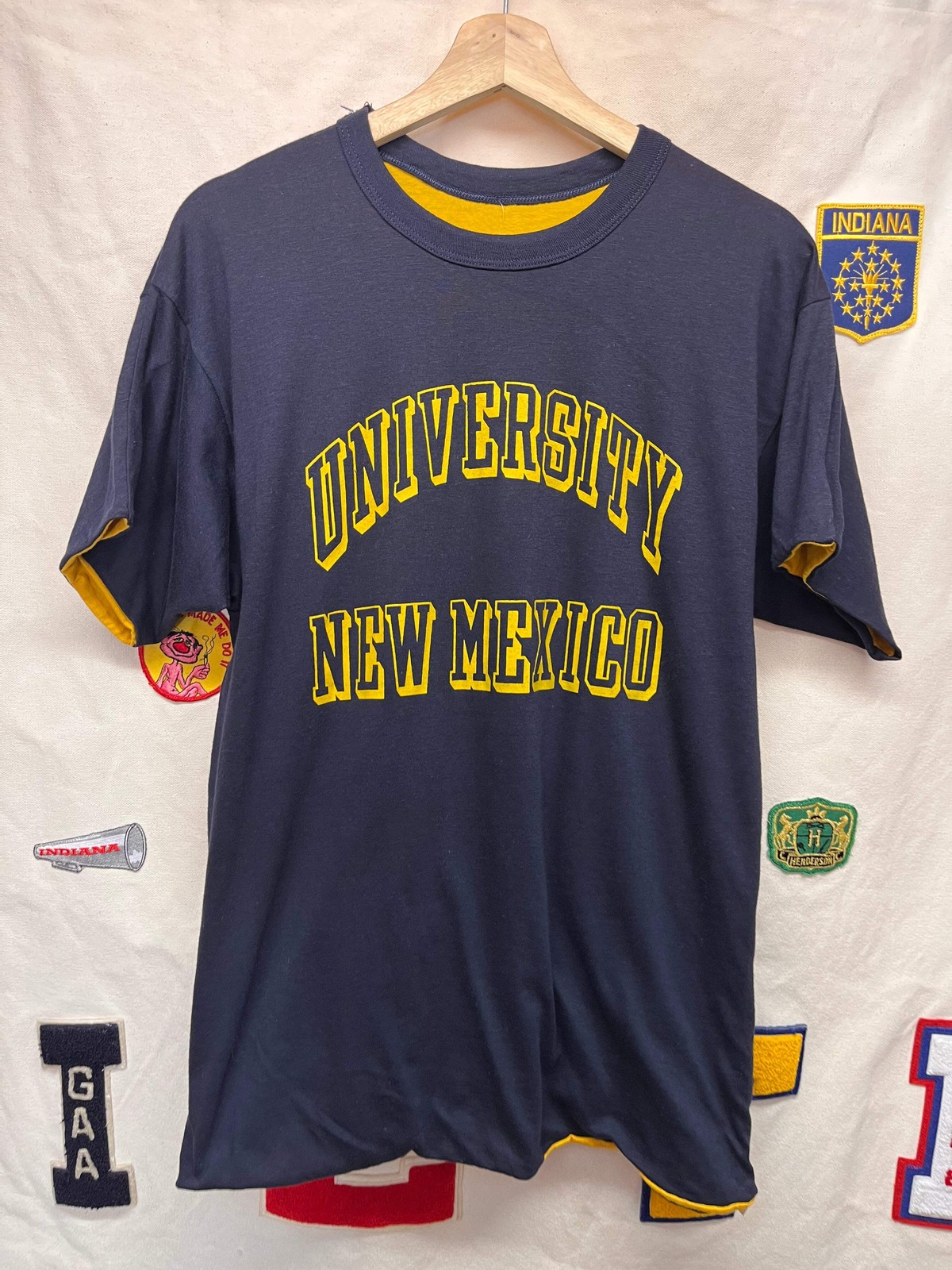 Vintage University of New Mexico UNM 80’s Champion Reversible Double Face T-Shir