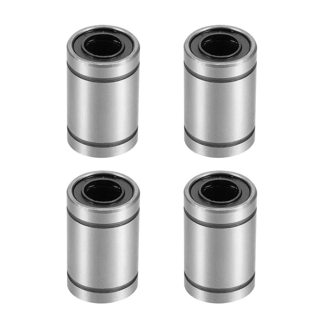 uxcell LM8UU Linear Ball Bearings 8mm Bore 15mm OD 24mm 8mm, Silver Tone