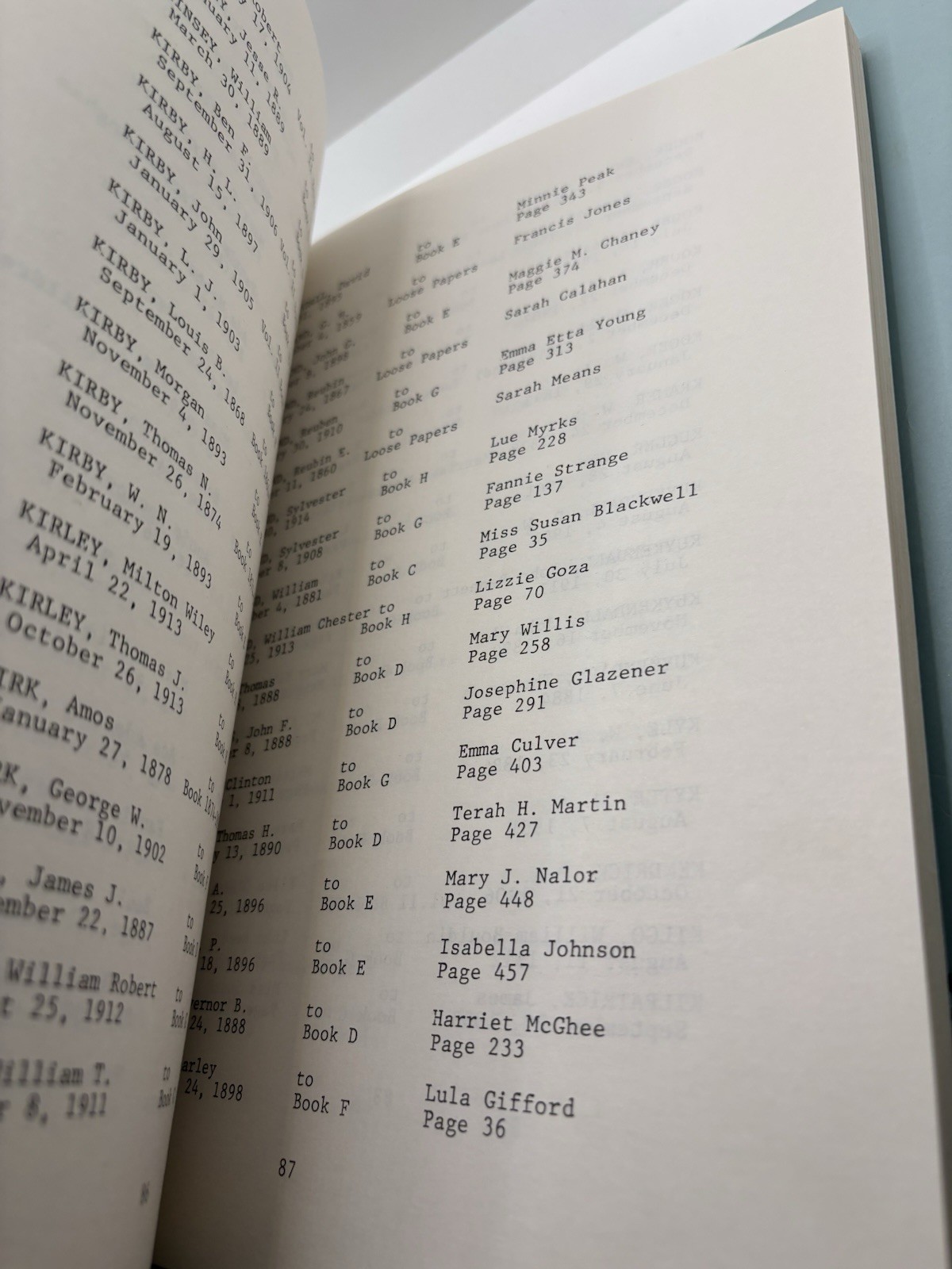 Index To Marriages 1836-1916 DeKalb County Alabama Vol 1-3 A-Z