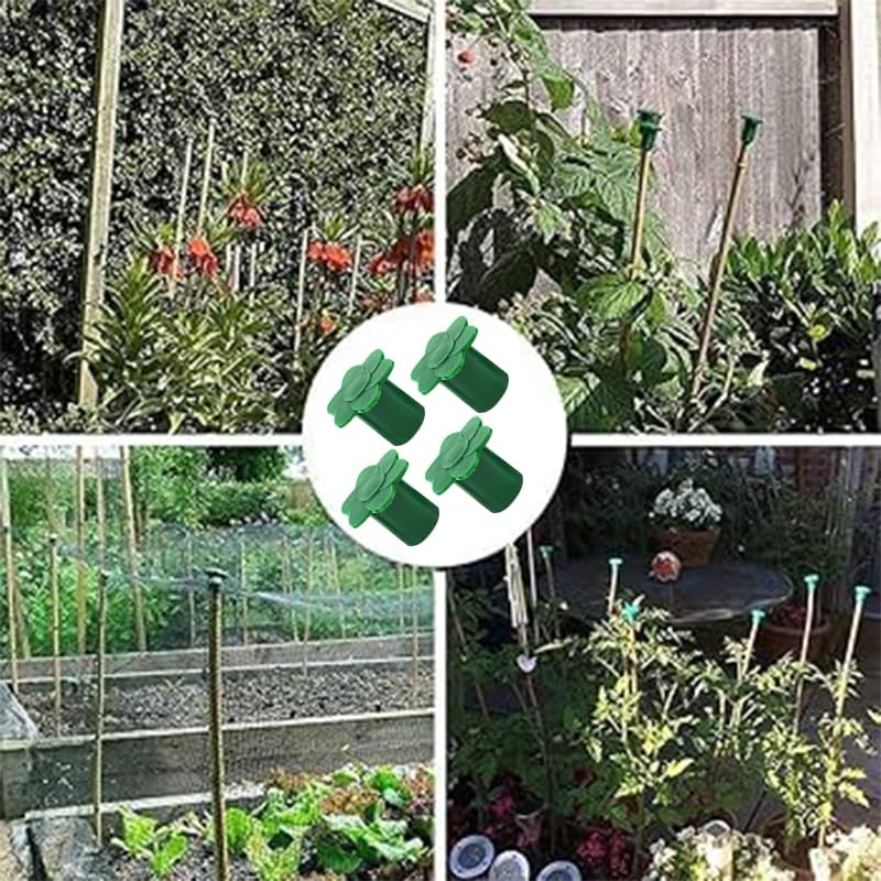 12 Pack Garden Cane Caps – Bamboo Stick Protectors Rattan Toppers – 12