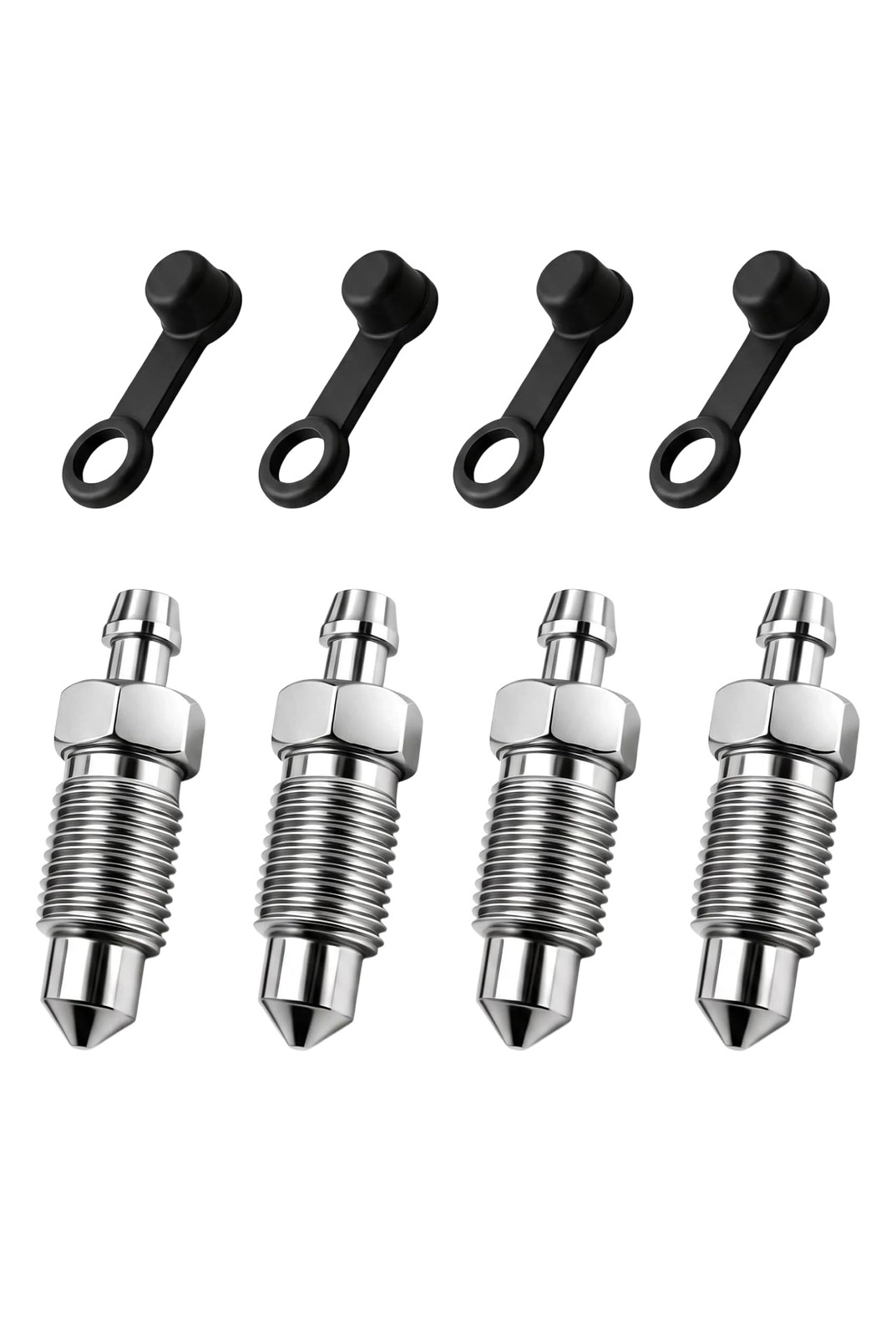 Yekoaru 2 PCS Brake Bleeder Valve, M8x1.25-30mm Brake Caliper Bleeder Screw