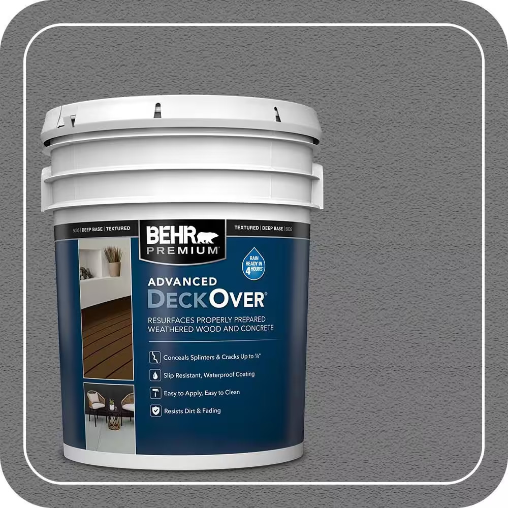 5 Gal. #PFC-63 Slate Gray Textured Solid Color Exterior Wood and Concrete Coatin