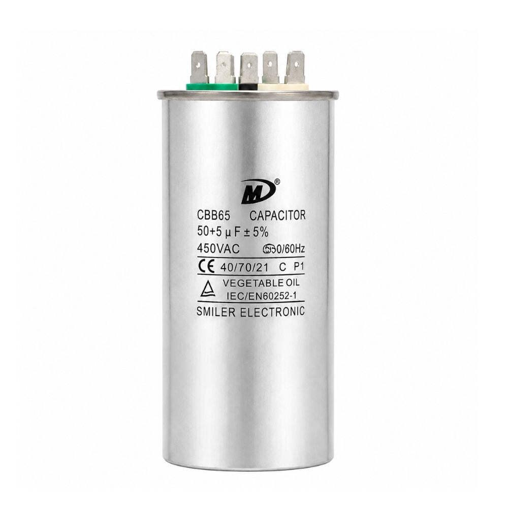 XPDC50X5-450R HVAC ROUND DUAL RUN CAPACITOR | 50+5 MFD 450 Volts